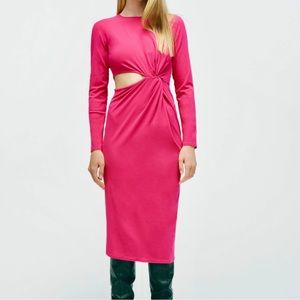 Zara Knotted Dress w/ Cut Out